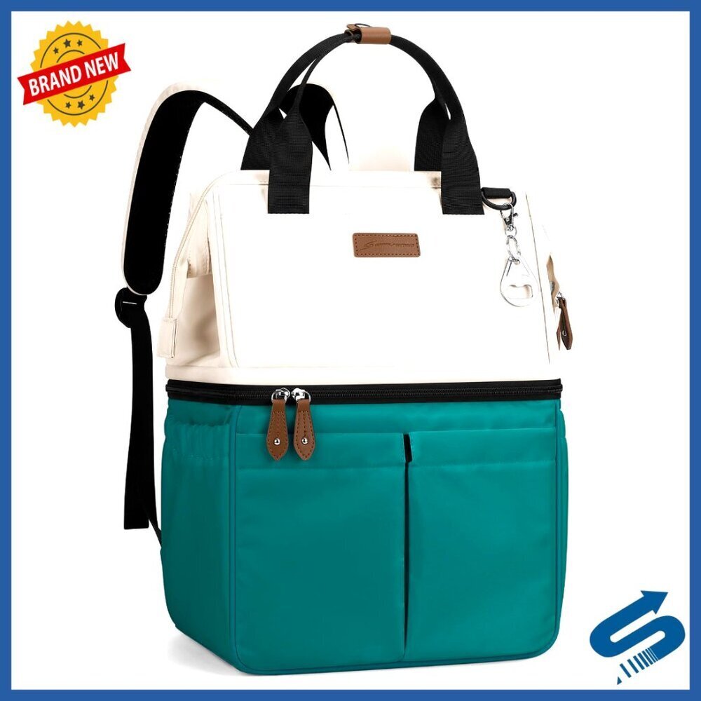 Insulated Cooler Backpack Lightweight Leakproof Double Deck Picnic Camping